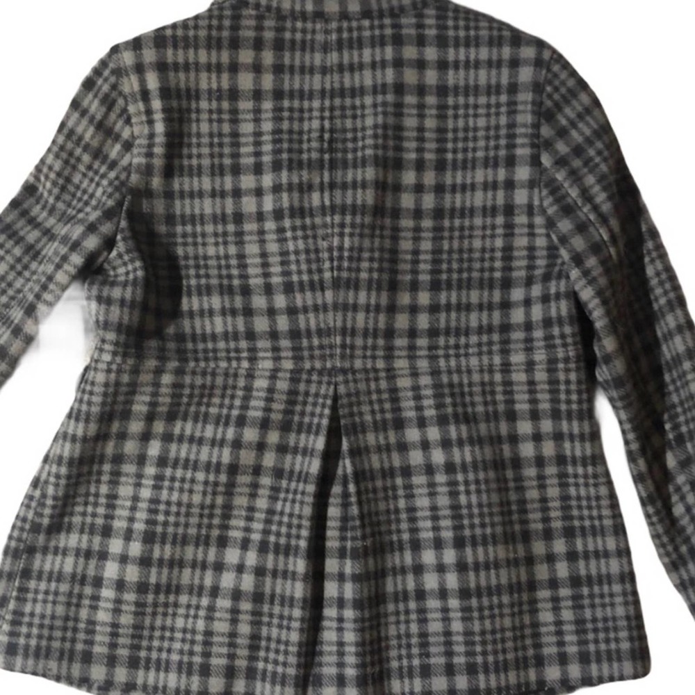 Old Navy Grey Black Plaid Peacoat Size S - Picture 7 of 11
